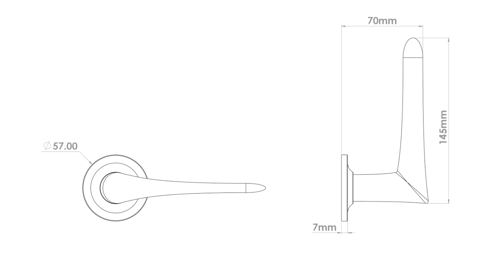Liberty Lever on Plain Covered Rose